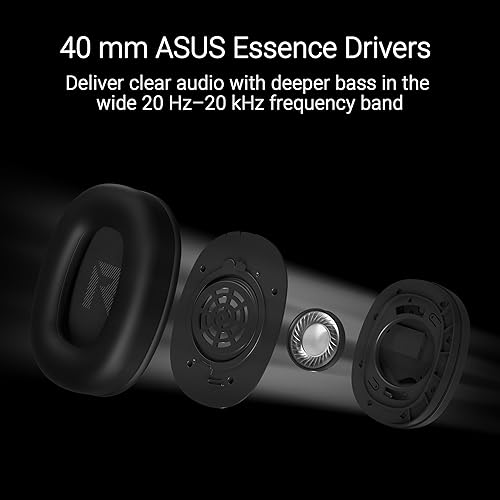 ASUS TUF Gaming H1 Gen II Wired USB-A Gaming Headset with Mic – 40mm Drivers, Virtual 7.1 Surround Sound, TeamSpeak-Certified Mic, Ergonomic, Lightweight, Removeable Ear Cushions, for PC, PS5, PS4