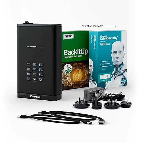 iStorage diskAshur DT3 256-bit 14TB - FIPS Level 3 Certified - Secure encrypted Desktop Hard Drive - Password Protected