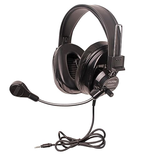 Califone 3066BKT Deluxe Stereo Headset with 3.5mm Plug, Black