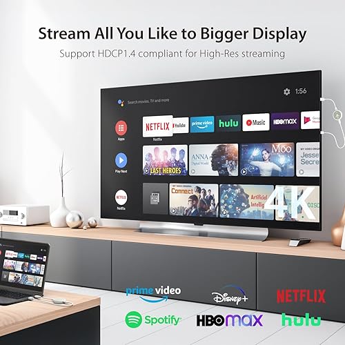 j5create ScreenCast 4K Wireless HDMI Transmitter and Receiver, Wireless HDMI Extender, Support 4K30Hz / 1080p60Hz, 2.4/5GHz, for Laptop/PC/Player to HDTV/Projector (JVAW75)