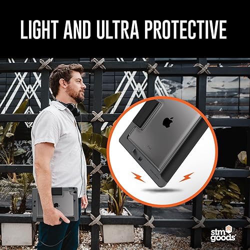 STM Goods Dux Ox - Super Protective 10th Gen iPad Case with Integrated 3.5mm Aux Jack, Translucent Back, Durable & Water-Resistant, Built-in Storage for Apple Pencil Gen 1 - Black