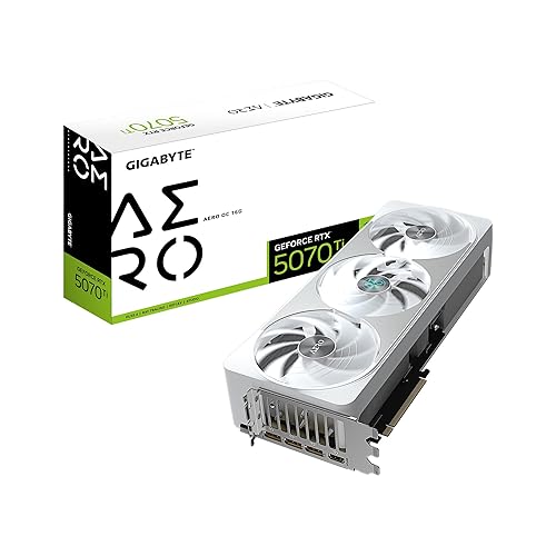 GIGABYTE GeForce RTX 5070 Ti 16GB GDDR6X PCIe 4.0 Graphics Card (GV-N507TAERO OC-16GD)