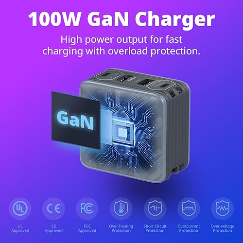 AVerMedia Capture Card for Streaming, 1080p60 HDMI, Portable Charger for Nintendo Switch, 100W GaN Fast Charging USB C Hub, TV Docking Station with 4K60 HDMI, Compatible with iPhone, iPad, Laptop, PC