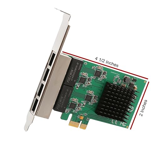IOCrest SI-PEX24042 4 Port Gigabit Ethernet PCI-E x1 Network Interface Card