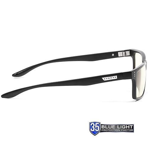 GUNNAR Youth Gaming and Computer Eyewear/Cruz, Onyx Frame, Clear Tint - Patented Lens, Reduce Digital Eye Strain, Block 35% of Harmful Blue Light