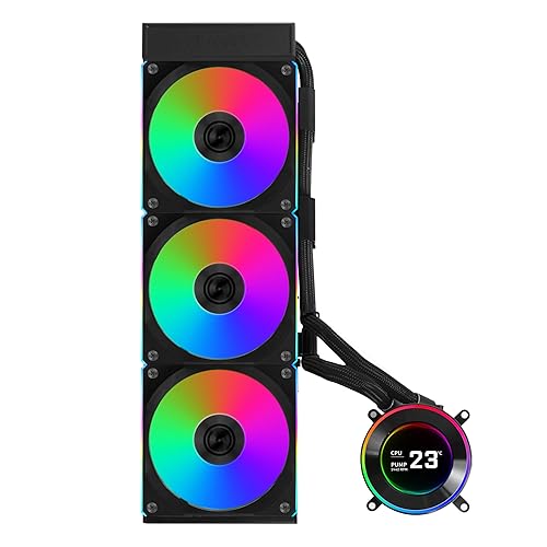 Lian Li Hydroshift II 360 CL RGB Liquid CPU Cooler - 360mm AIO - 3X 120 RGB Fans - 2.1” IPS LCD Screen - 3 Control Mode - Flexible Tubes Clamp - LGA 1851/1700, AMD AM5/AM4 - Black (HS2LCD36RB) 360 CL Black
