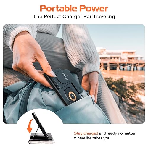 Spracht Flex Charge 3-3 1 Charging Dock, Portable Charging Station for Smartphones, Smartwatches, Earphones, Fast Wireless Charger 25W Night Light, Charger