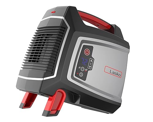 Lasko Elite Collection 1500-Watt Electric Ceramic Utility Space Heater with Timer for Garages, Basements, Workshops and More, CU12510, Silver/Black, Medium