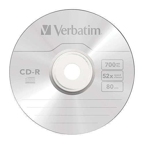 Verbatim CD-R 52x 700 MB/80 Minute Disc 100-Pack Spindle