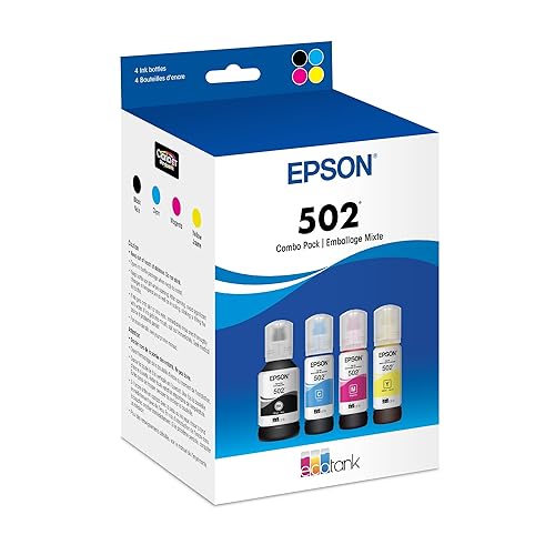Epson 502 EcoTank Auto-Stop Ink Bottle, Colour Combo Pack (T502520)