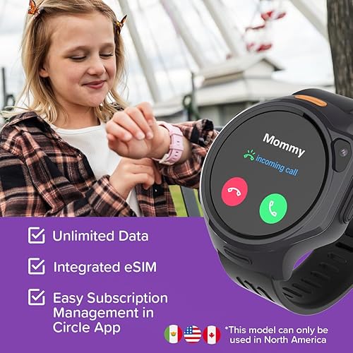 myFirst Fone R2 (North America Version) Kids Smartwatch with eSIM Video Calls Messaging Real-Time GPS Tracking SOS Button Safety Alerts Music Player Gift for Boys Girls(Mixed Berries)