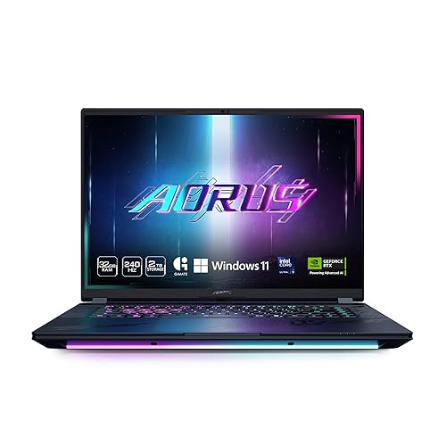 GIGABYTE - AORUS Master 16 Gaming Laptop - 240Hz 2560x1600 OLED - NVIDIA GeForce RTX 5090 - Intel Core Ultra 9 275HX - 2TB SSD with 32GB DDR5 RAM - Windows 11 Home AD (AORUS Master 16 BZHC6USE65SH)