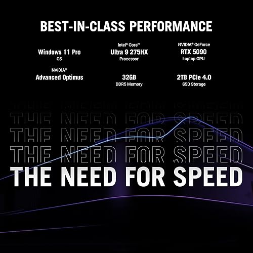 ASUS ROG Strix SCAR 16 (2025) Gaming Laptop, 16” ROG Nebula HDR 16:10 2.5K 240Hz/3ms, NVIDIA GeForce RTX 5090, Intel Core Ultra 9 275HX, 32GB DDR5, 2TB PCIe Gen 4 SSD, Wi-Fi 7, Win 11 Pro, G635LX-XS97