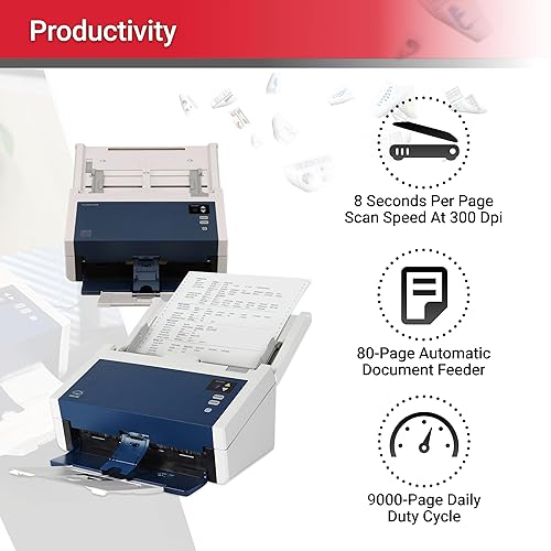 Xerox Scanners XDM6440-U DOCUMATE 6440 60 PPM Duplex Color ADF Scanner