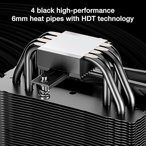 be quiet! Pure Rock 3 Black CPU Air Cooler | 4 High Performance 6mm Heat Pipes with HDT Technology | 120mm PWM Fan | AMD:AM4 AM5/Intel LGA 1700/1150/1151/1200 | Black | BK039