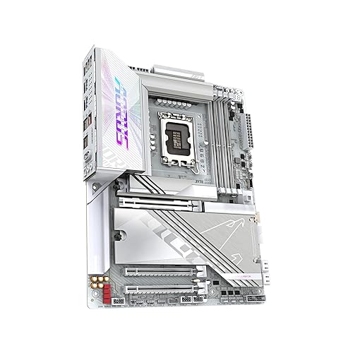 GIGABYTE Z890 AORUS PRO ICE Intel Core Ultra (Series 2) LGA 1851 Motherboard, ATX, DDR5, 5X M.2, PCIe 5.0, Thunderbolt 4, WIFI7, 5GbE LAN, EZ-Latch