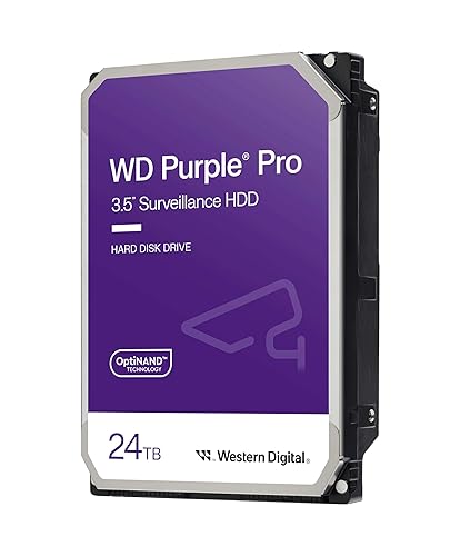 Western Digital 24TB WD Purple Pro Surveillance Internal Hard Drive HDD - SATA 6 Gb/s, 512 MB Cache, 3.5 - WD240PURP