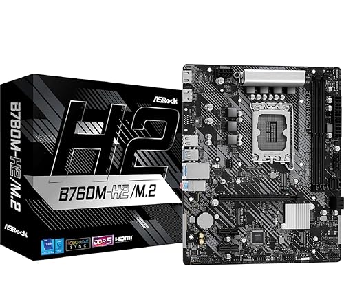 Asrock B760M-H2/M.2, Intel B760, 1700, Micro ATX, 2 DDR5, 2 HDMI, 2.5G LAN, PCIe4, 2X M.2