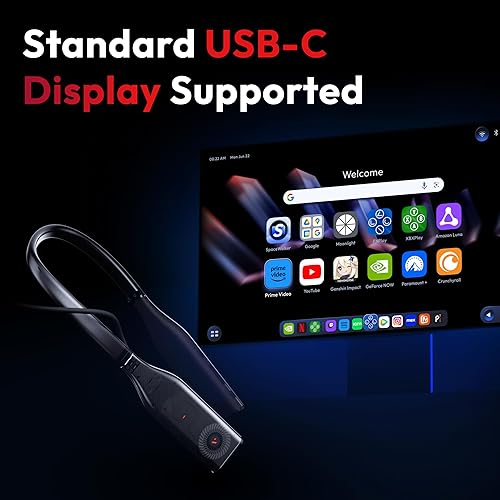 VITURE Pro Neckband, Official Partner of PSPlay, Multi-screen/3DoF/Smooth Follow/Ambient Mode, 3D Player, AI Assistant, Almost Wireless Freedom for Gaming & Streaming, 12GB+256GB