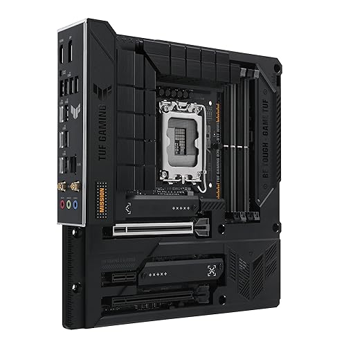 TUF Gaming B760M-BTF WiFi Intel® B760 (LGA 1700) mATX Motherboard with DDR5, PCIe 5.0, Three PCIe 4.0 M.2 Slots, 12+1 DrMOS, Intel® Wi-Fi 6, Realtek 2.5Gb Ethernet, DisplayPort, HDMI™
