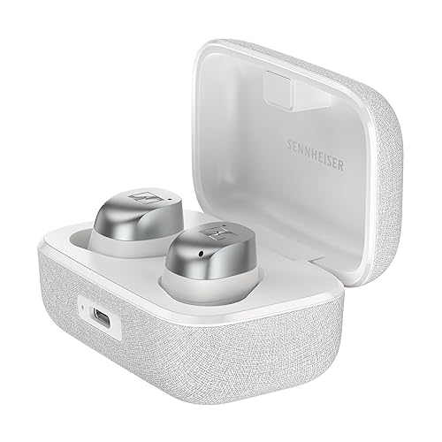 Sennheiser Momentum True Wireless 4 Smart Earbuds with Bluetooth 5.4, Crystal-Clear Sound, Comfortable Design, 30-Hour Battery Life, Adaptive ANC, LE Audio and Auracast - White Silver MTW4 BKLACK COOPER