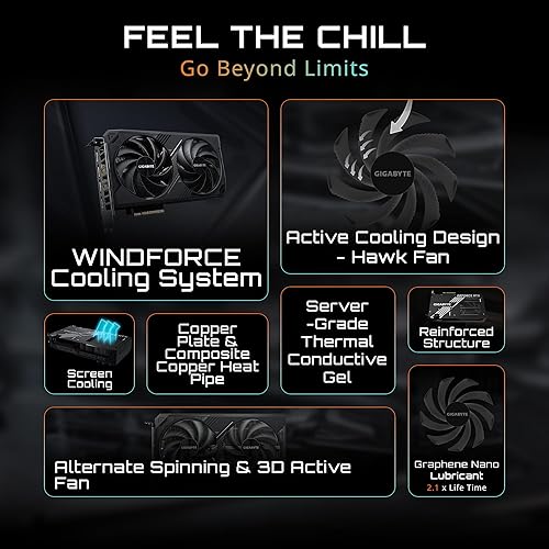 GIGABYTE GeForce RTX 5060 Ti WINDFORCE OC 16G Graphics Card, 16GB 128-bit GDDR7, PCIe 5.0, WINDFORCE Cooling System, GV-N506TWF2OC-16GD Video Card