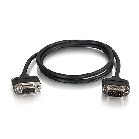 C2G 52187 Serial RS232 DB9 Null Modem Cable with Low Profile Connectors M/F, In-Wall CMG-Rated, Black (15 Feet, 4.57 Meters)