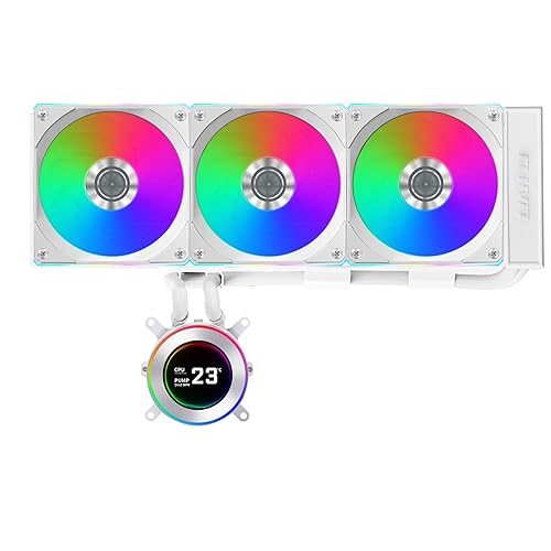 Lian Li Hydroshift II 360 CL RGB Liquid CPU Cooler - 360mm AIO - 3X 120 RGB Fans - 2.1” IPS LCD Screen - 3 Control Mode - Flexible Tubes Clamp - LGA 1851/1700, AMD AM5/AM4 - White (HS2LCD36RW) 360 CL White