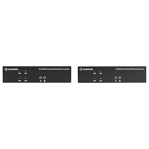 Black Box KVM Extender Over CATx - 4K, Dual-Head, HDMI/Displayport