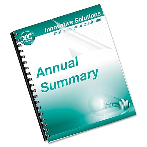 Fellowes Crystals Clear Pre-Punched Binding Covers, Oversize, 100 Pack (5293401)