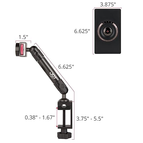 The Joy Factory MagConnect Carbon Fiber C-Clamp Flat Surface Mount Holder with Universal Tablet Module for Tablets (MNU502)