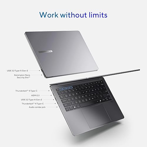 ASUS ExpertBook P5; Copilot+ PC, 14” Business Laptop, Intel® Core™ Ultra 7 Processor 258V, 32GB RAM, 1 TB SSD, WiFi 6E, Windows 11 Home, Misty Grey, P5405CSA-DH71-CA