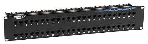 Black Box Network Services Cat5e Feed-Through Patch Panel Unshield