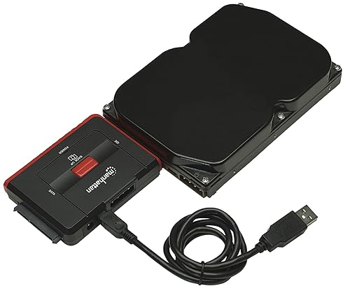 Manhattan SATA / IDE to USB 2.0 Hard Drive Adapter Cable - with One-Touch Storage Backup – External Converter for SSD / HDD Data Transfer, Supports UASP – Compatible with Windows, Mac, Linux -179195