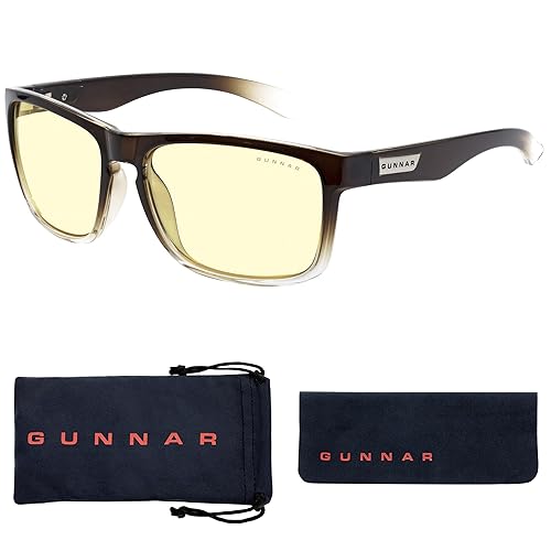 GUNNAR - Premium Premium Gaming and Computer Glasses - Blocks 65% - 98% Blue Light - Intercept Blue Light Blocking-intercept Latte/Fade
