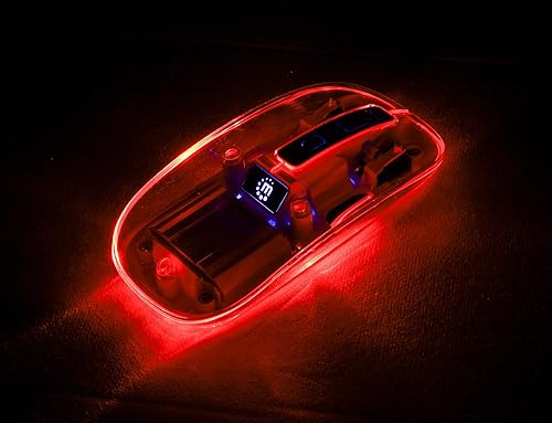 Manhattan 190268 mouse Wireless Optical 800-1600 dpi with Micro USB Receiver Black Transparent Black