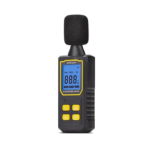 StarTech.com Handheld Digital Sound Meter w/Large LCD, Noise/Decibel Level Reader for Server Rooms/Offices, Audio Monitor
