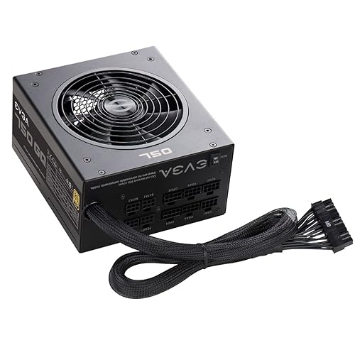 EVGA 750 GQ, 80+ GOLD 750W, Semi Modular, EVGA ECO Mode, 5 Year Warranty, Power Supply 210-GQ-0750-V1 750W GQ Power Supply
