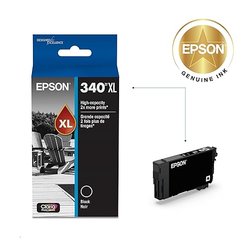 EPSON 340 Claria Photo HD Ink High Capacity Black Cartridge (T340XL120-S) Works with Expression Photo XP-8800