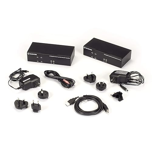 Black Box KVM Extender over CATx - 4K, Dual-Head, DisplayPort, USB 2.0