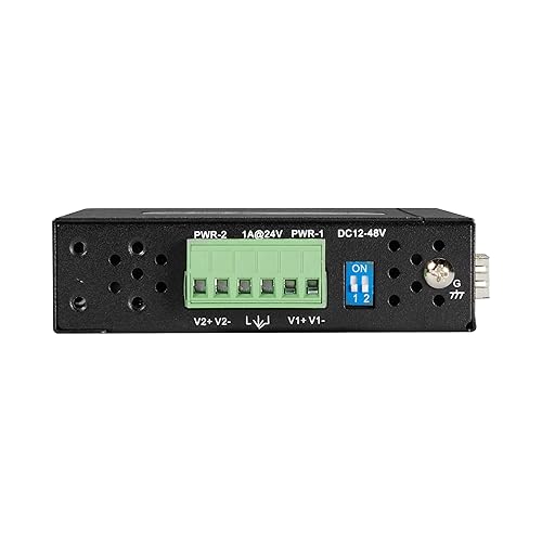 Black Box LGC280 Series Gigabit Industrial Media Converter SFP - 1 x Network (RJ-45) - Gigabit Ethernet - 10/100/1000Base-T, 1000Base-X - 1 x Expansion Slots - SFP (mini-GBIC) - 1 x SFP Slots - Rail-m