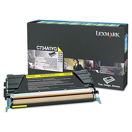 Lexmark High Yield Yellow Return Program Toner Cartridge for US Government, 10000 Yield (C748H4YG)