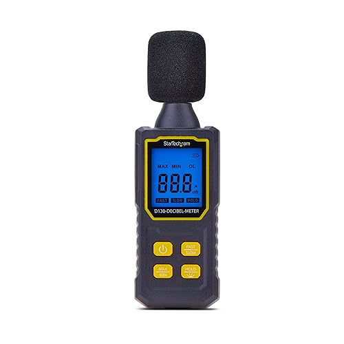 StarTech.com Handheld Digital Sound Meter w/Large LCD, Noise/Decibel Level Reader for Server Rooms/Offices, Audio Monitor