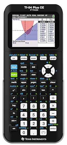 Texas Instruments TI-84 Plus CE Color Graphing Calculator, Black 7.5 Inch Black Standard Packaging