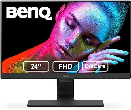 BenQ GW2480 24 Inch IPS 1080P FHD Computer Monitor with Built In Speakers, Proprietary Eye-Care Tech, Adaptive Brightness for Image Quality, Ultra-Slim Bezel and Edge to Edge Display, Black 24 Inch 60 Hz | FHD | IPS