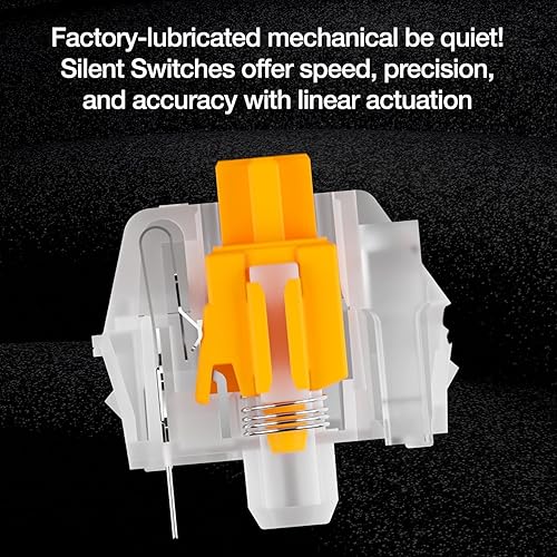 be quiet! Dark Mount Mechanical Keyboard | Linear | Hot-Swappable Lubricated Silent Switches | Detachable Numpad and Media Dock | Programmable ARGB Keys | Quality PBT Double Shot Keycaps | BT001US