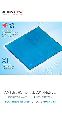 ObusForme Gel Cold Compress, Hot & Cold Pack | Reusable Ice Pack Flexible for Targeted Injury Relief | Extra Large 28x25cm