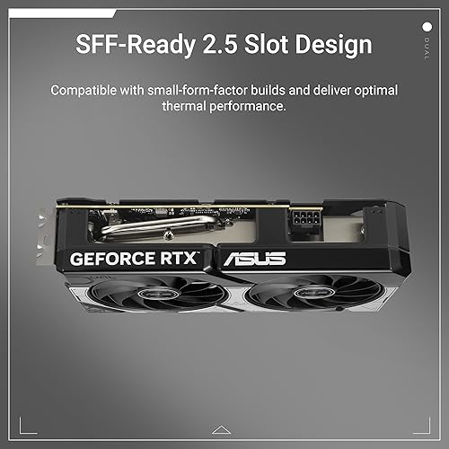 ASUS Dual GeForce RTX™ 5060 Ti 8GB GDDR7 OC Edition (PCIe 5.0, 8GB GDDR7, DLSS 4, HDMI 2.1b, DisplayPort 2.1b, 2.5-Slot Design, Axial-tech Fan Design, 0dB Technology, and More) Dual Fans RTX5060Ti|OC|8GB