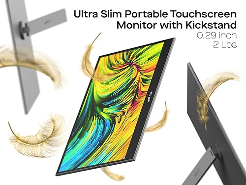 Portable Monitor - Mobile Pixels Glance Pro 15.6 OLED Touchscreen Monitor, FHD 100% DCI-P3 1MS 100000:1, HDMI USBC Screen with Battery and Speaker, Window/Mac/PC/Android Compatible( 15.6 Glance Pro)