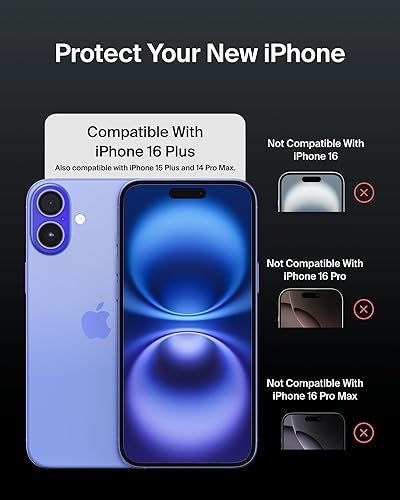 Belkin ScreenForce UltraGlass 2 Treated Screen Protector for iPhone 16 Plus, iPhone 15 Plus & iPhone 14 Pro Max - Slim & Scratch-Resistant, 9H Hardness w/Easy Align Tray for Bubble-Free Application
